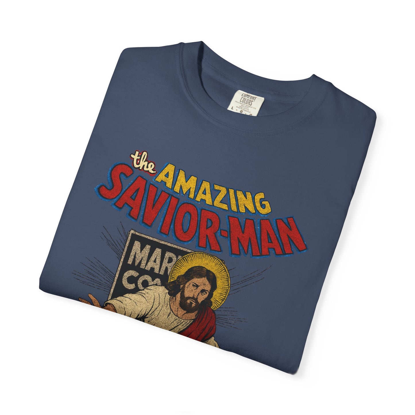 The Amazing Savior Man: Christian T-Shirt (Midnight)