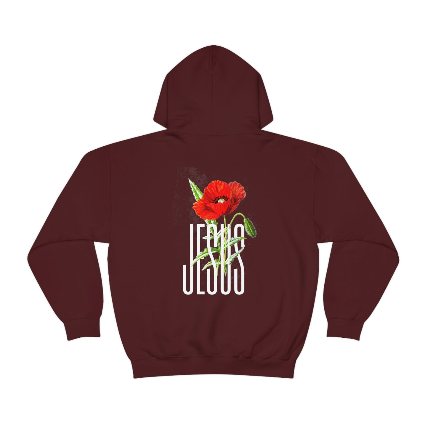 "Jesus" White Letters Unisex Heavy Blend™ Hooded Sweatshirt