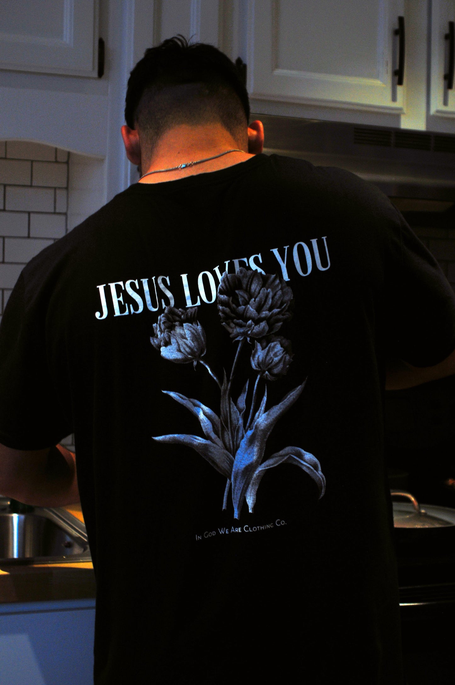 "Jesus Loves You" Black and White T-Shirt