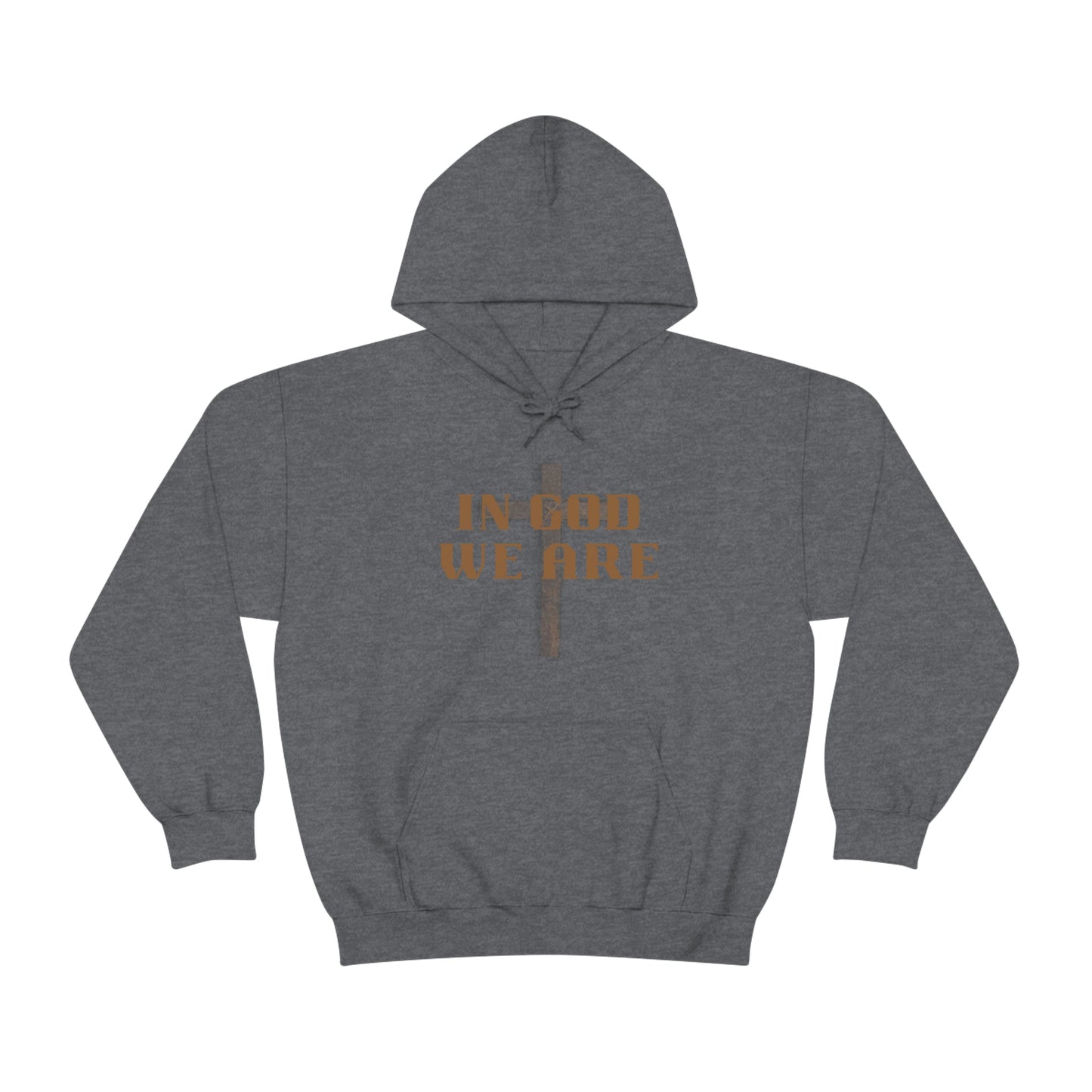 "In God We Are" Brown Unisex Heavy Blend™ Hooded Sweatshirt