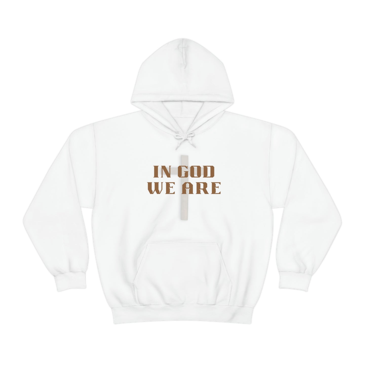 "In God We Are" Brown Unisex Heavy Blend™ Hooded Sweatshirt