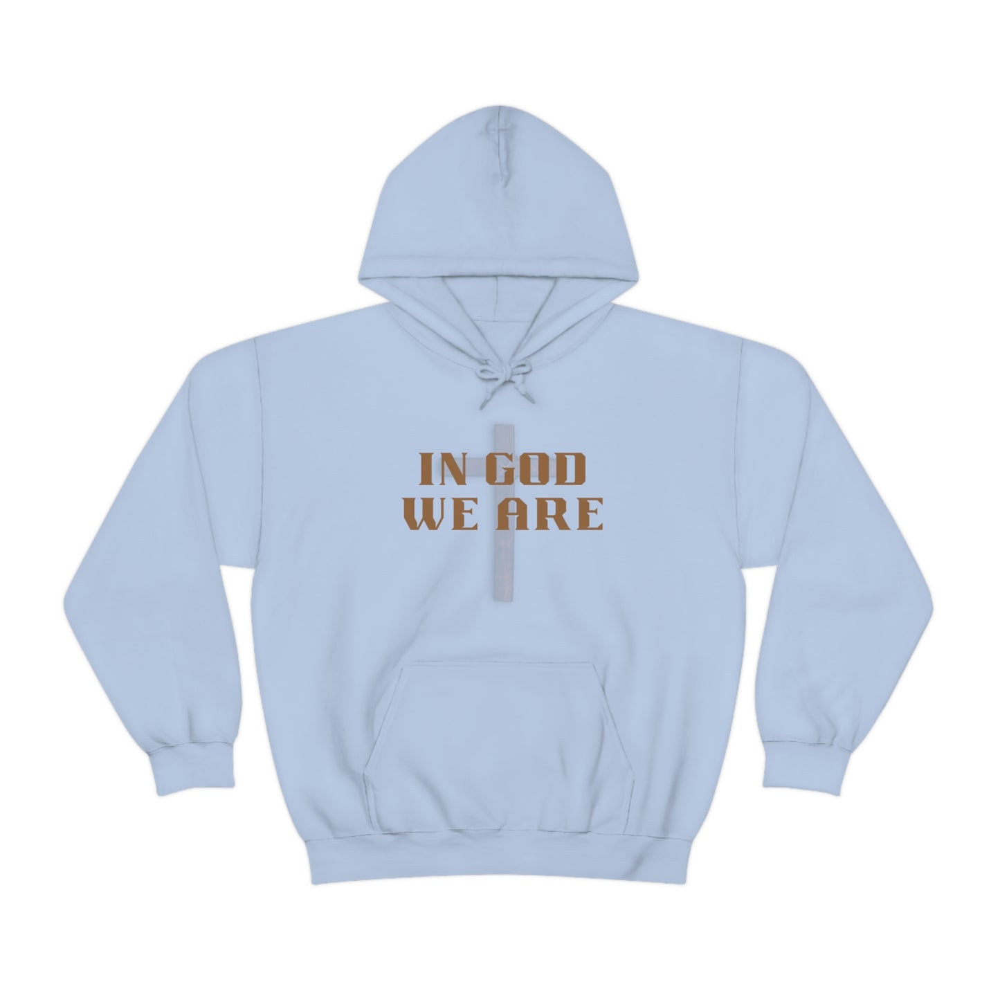 "In God We Are" Brown Unisex Heavy Blend™ Hooded Sweatshirt