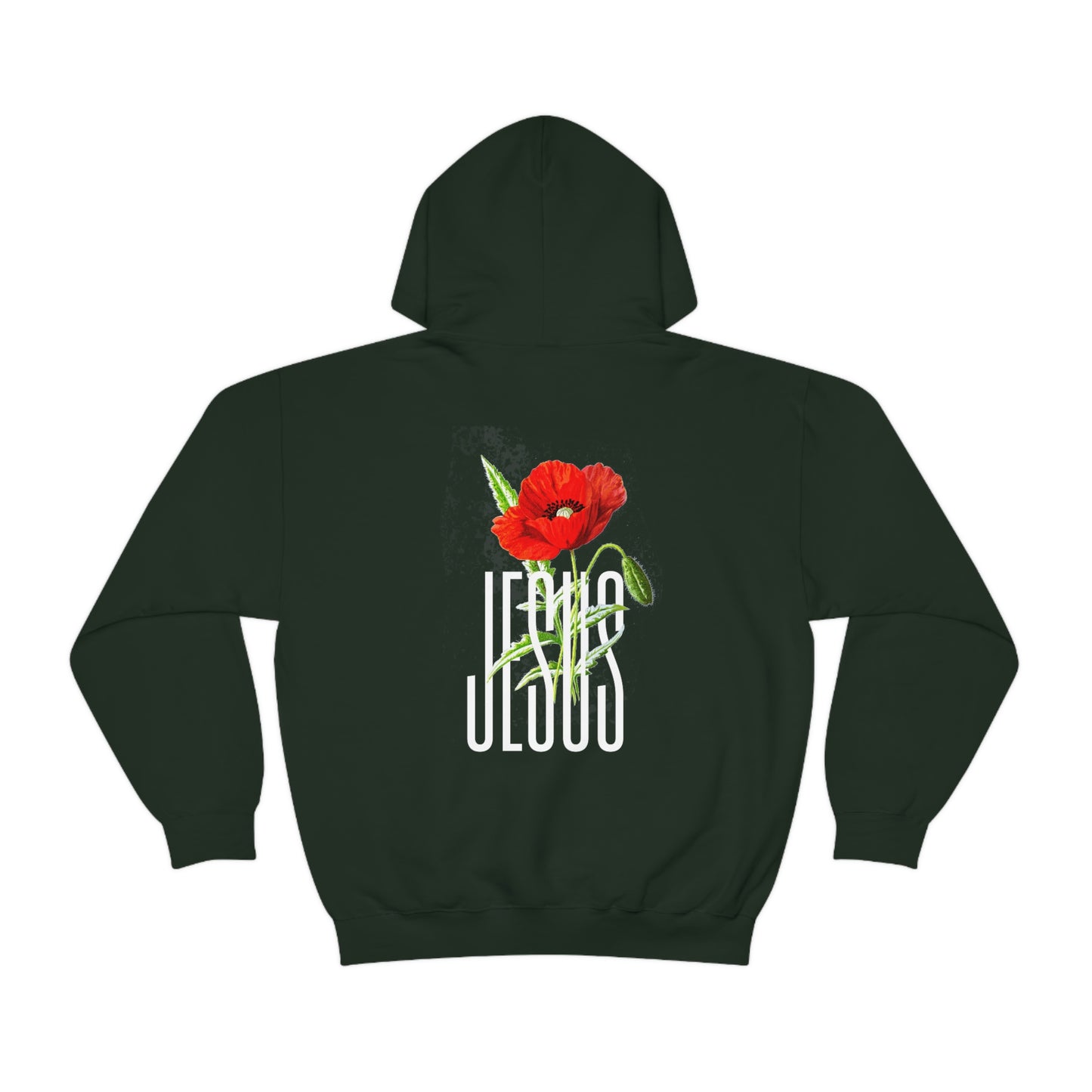 "Jesus" White Letters Unisex Heavy Blend™ Hooded Sweatshirt