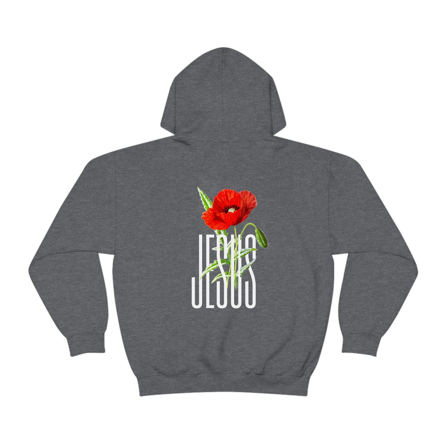 "Jesus" White Letters Unisex Heavy Blend™ Hooded Sweatshirt