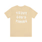 "Trust God's Timing" White Letters Unisex Jersey Short Sleeve Tee