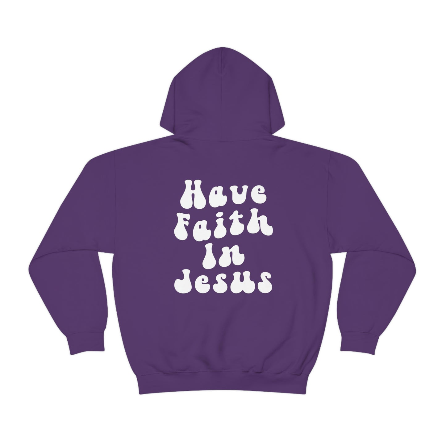 "Have Faith In Jesus" White Letters Unisex Heavy Blend™ Hooded Sweatshirt