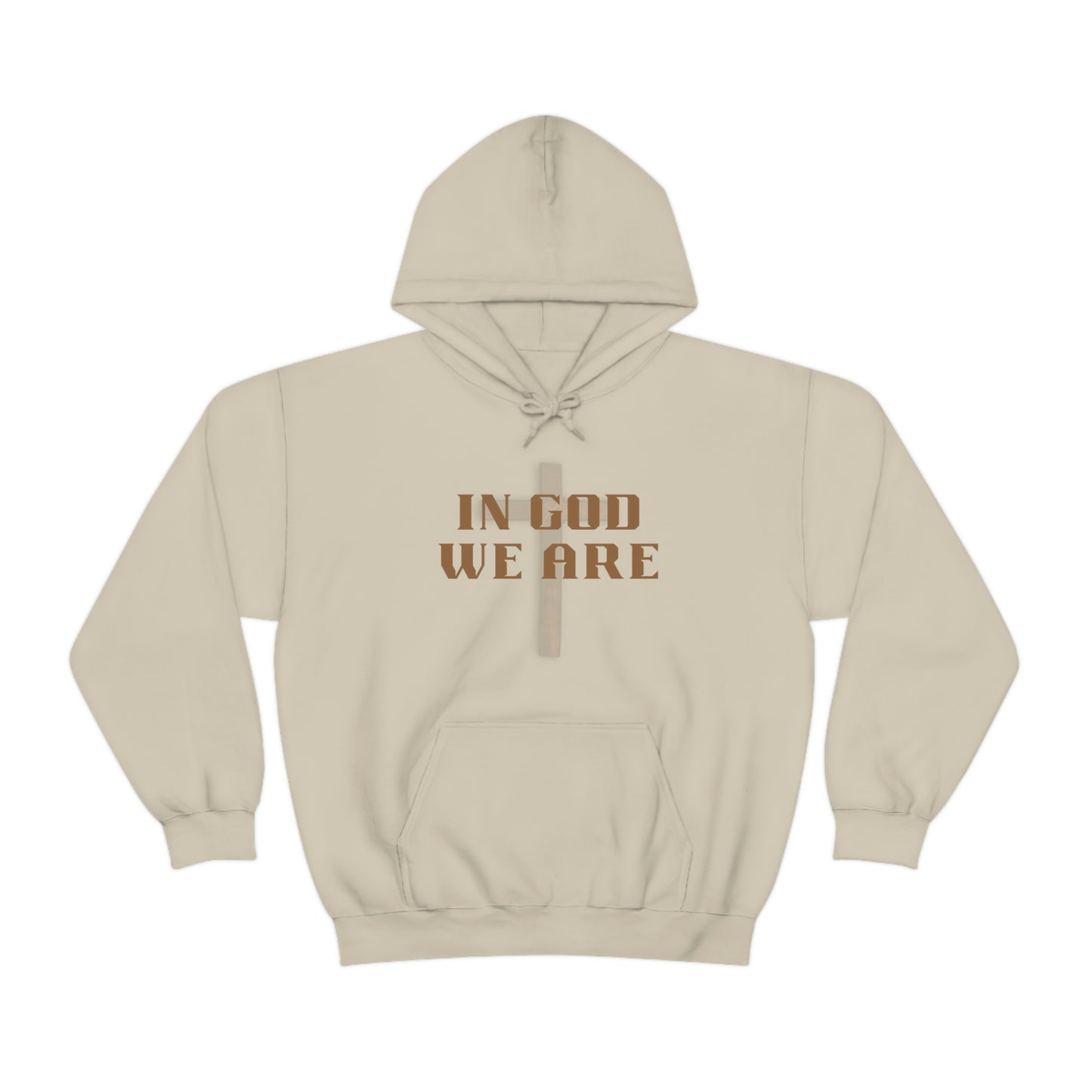 "In God We Are" Brown Unisex Heavy Blend™ Hooded Sweatshirt